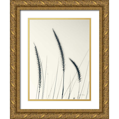Field Grasses IV Gold Ornate Wood Framed Art Print with Double Matting by Van Swearingen, Debra