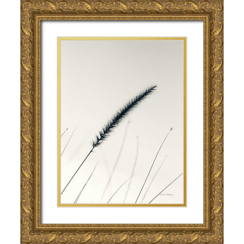 Field Grasses V Gold Ornate Wood Framed Art Print with Double Matting by Van Swearingen, Debra