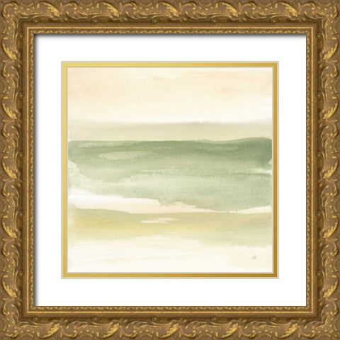 Green Water II Gold Ornate Wood Framed Art Print with Double Matting by Paschke, Chris