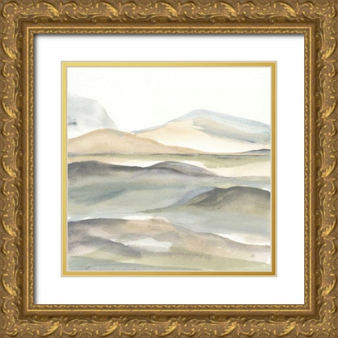 Valleyscape I Gold Ornate Wood Framed Art Print with Double Matting by Paschke, Chris