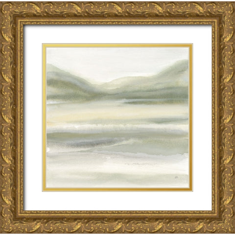 Valleyscape IV Gold Ornate Wood Framed Art Print with Double Matting by Paschke, Chris