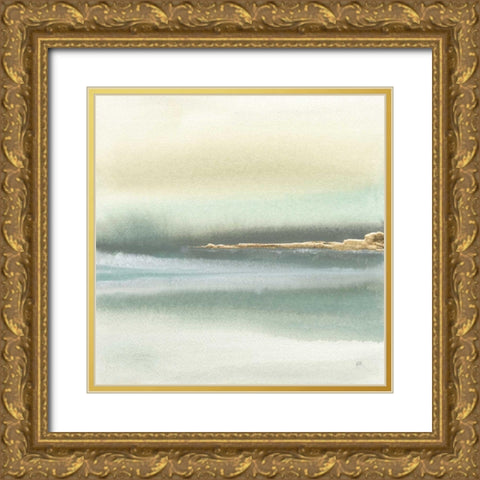 Gold Earth I Gold Ornate Wood Framed Art Print with Double Matting by Paschke, Chris