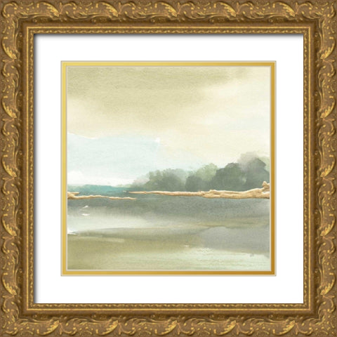 Gold Earth III Gold Ornate Wood Framed Art Print with Double Matting by Paschke, Chris