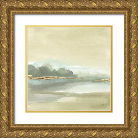 Gold Earth IV Gold Ornate Wood Framed Art Print with Double Matting by Paschke, Chris