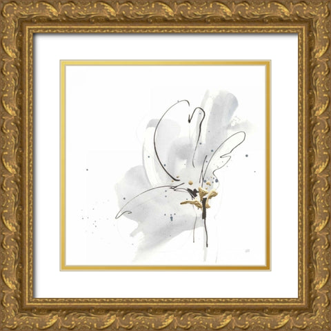 Cool Gray III Gold Ornate Wood Framed Art Print with Double Matting by Paschke, Chris