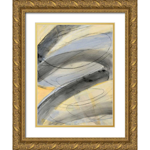 In the Mix I Gold Ornate Wood Framed Art Print with Double Matting by Hristova, Albena