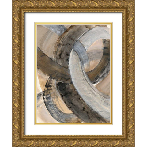 In the Mix II Gold Ornate Wood Framed Art Print with Double Matting by Hristova, Albena