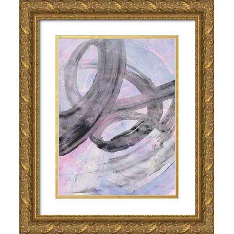 In the Mix III Gold Ornate Wood Framed Art Print with Double Matting by Hristova, Albena