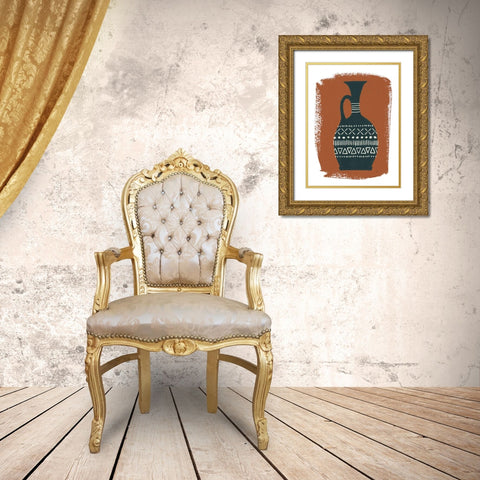 Global Vessels I Gold Ornate Wood Framed Art Print with Double Matting by Hershey, Moira
