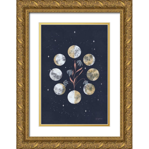 Luna I Gold Ornate Wood Framed Art Print with Double Matting by Thorns, Becky