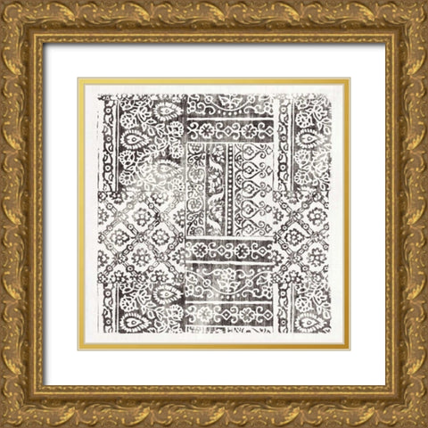 Garden Gate Ebony Gold Ornate Wood Framed Art Print with Double Matting by Wild Apple Portfolio