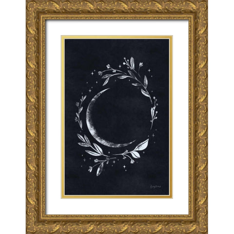 Lunar I Gold Ornate Wood Framed Art Print with Double Matting by Thorns, Becky