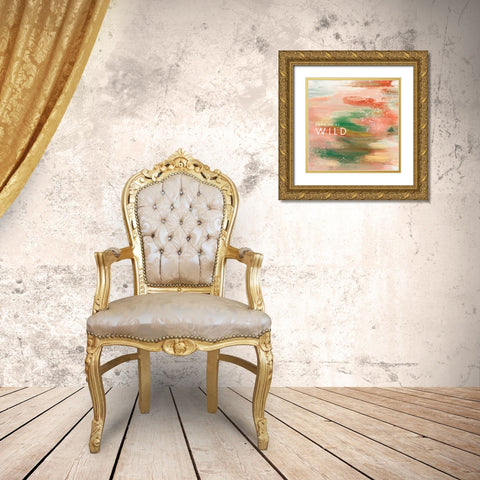 Wild Gold Ornate Wood Framed Art Print with Double Matting by Charro, Mercedes Lopez