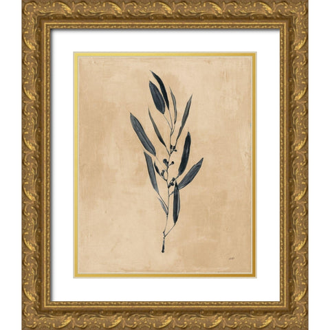 Botanical Study I Brown Gold Ornate Wood Framed Art Print with Double Matting by Purinton, Julia