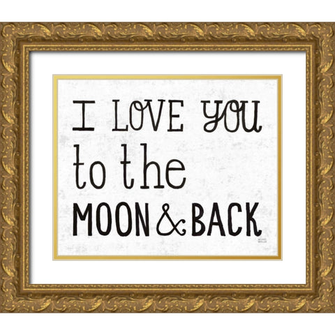 Sun and Moon II Black Gold Ornate Wood Framed Art Print with Double Matting by Mullan, Michael