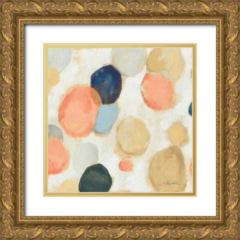 Painted Pebbles II Boho Gold Ornate Wood Framed Art Print with Double Matting by Vassileva, Silvia