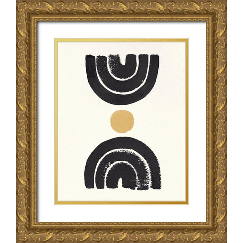 Desert Rainbows I Dark Gold Ornate Wood Framed Art Print with Double Matting by Hershey, Moira