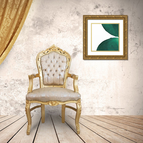 Pools of Green III Gold Ornate Wood Framed Art Print with Double Matting by Rhue, Piper