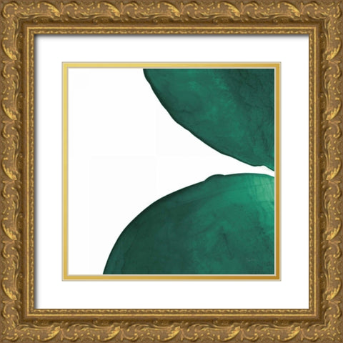 Pools of Green III Gold Ornate Wood Framed Art Print with Double Matting by Rhue, Piper