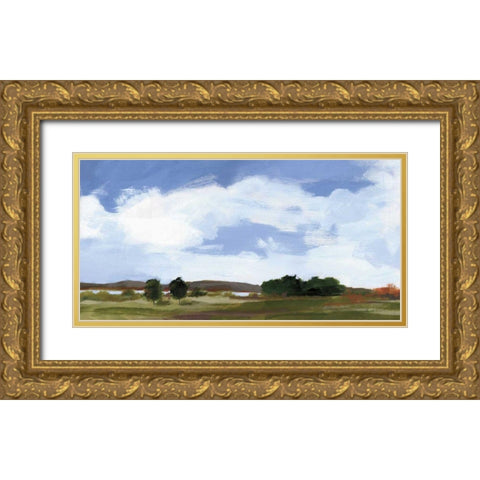 Catcalling Clouds Gold Ornate Wood Framed Art Print with Double Matting by Munger, Pamela