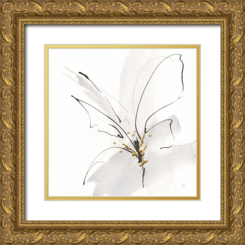 Cool Gray VII Gold Ornate Wood Framed Art Print with Double Matting by Paschke, Chris