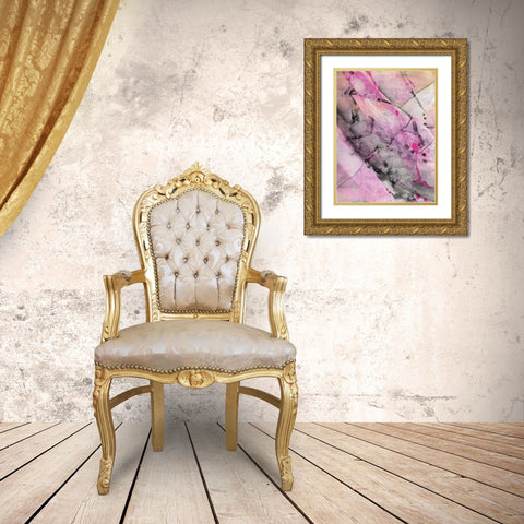 Cracks in the Earth I Gold Ornate Wood Framed Art Print with Double Matting by Hristova, Albena