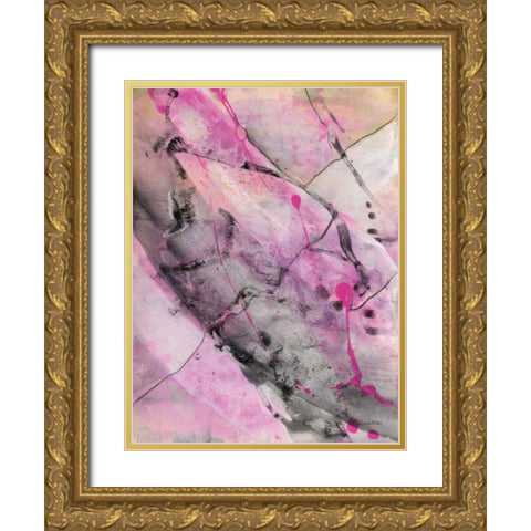 Cracks in the Earth I Gold Ornate Wood Framed Art Print with Double Matting by Hristova, Albena