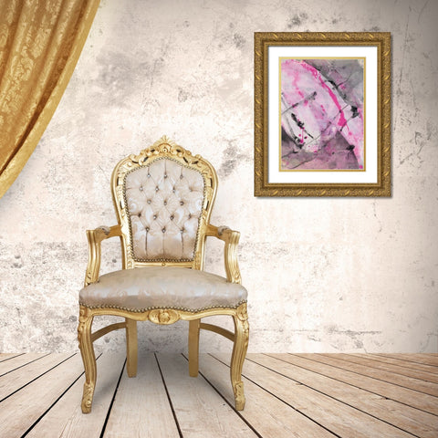 Cracks in the Earth II Gold Ornate Wood Framed Art Print with Double Matting by Hristova, Albena