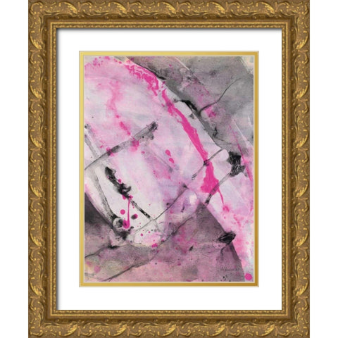 Cracks in the Earth II Gold Ornate Wood Framed Art Print with Double Matting by Hristova, Albena
