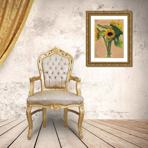 Sunny Gold Ornate Wood Framed Art Print with Double Matting by Miller, Sara Zieve
