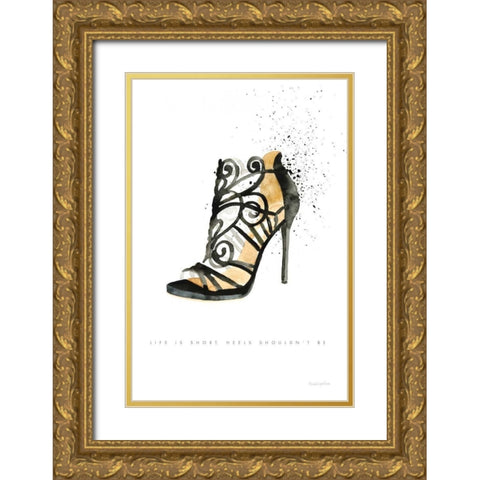 Stiletto Style II Gold Ornate Wood Framed Art Print with Double Matting by Charro, Mercedes Lopez