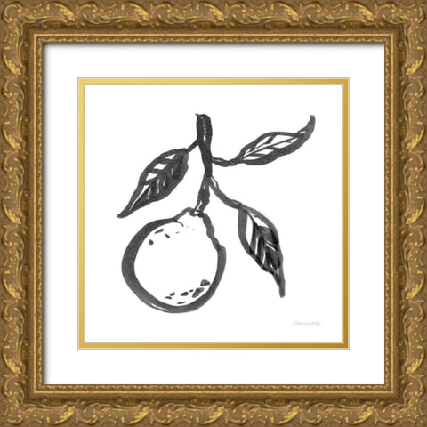Ink Orange II Gold Ornate Wood Framed Art Print with Double Matting by Miller, Sara Zieve