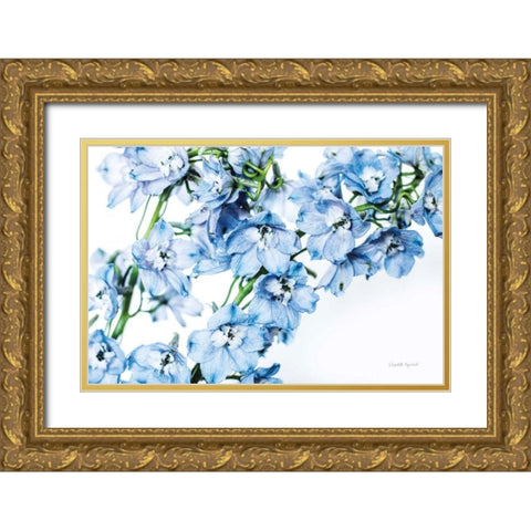 Freshly Picked Delphinium II Gold Ornate Wood Framed Art Print with Double Matting by Urquhart, Elizabeth