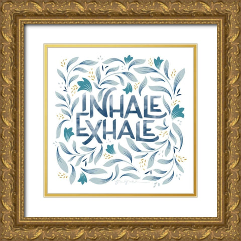 Calm Words II Gold Ornate Wood Framed Art Print with Double Matting by Graham, Gia