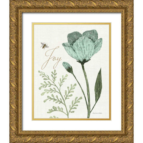 Springtime I v2 Joy Gold Ornate Wood Framed Art Print with Double Matting by Miller, Sara Zieve