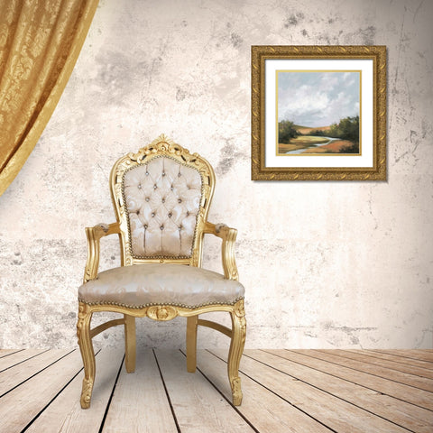 Hedgerow II Spice Gold Ornate Wood Framed Art Print with Double Matting by Purinton, Julia