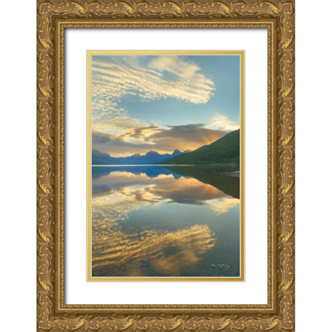 Montana Sunrise Gold Ornate Wood Framed Art Print with Double Matting by Majchrowicz, Alan