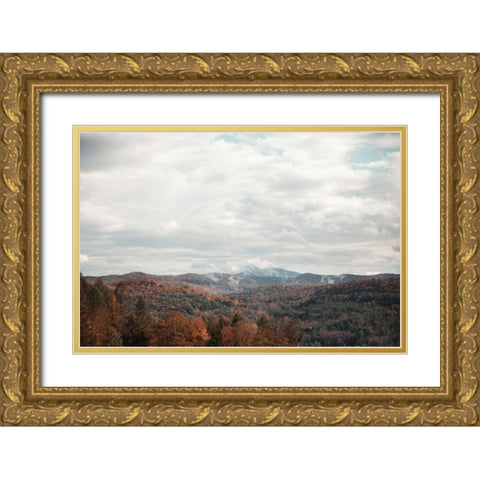 Autumn Hills I Gold Ornate Wood Framed Art Print with Double Matting by Marshall, Laura