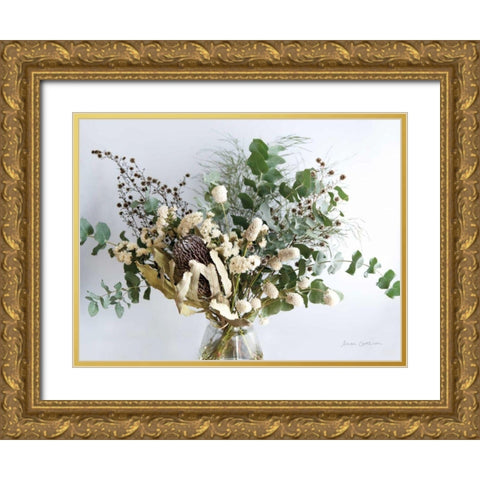 Eucalyptus Arrangement Gold Ornate Wood Framed Art Print with Double Matting by Catterall, Elise