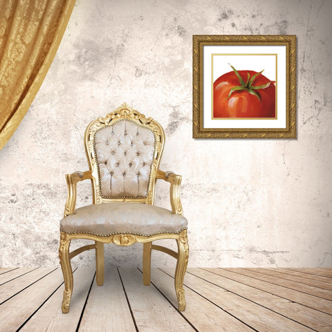 Juicy on White Gold Ornate Wood Framed Art Print with Double Matting by Audit, Lisa