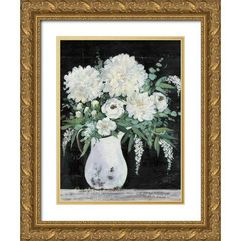 Late Summer Bouquet I Black Crop Gold Ornate Wood Framed Art Print with Double Matting by Purinton, Julia