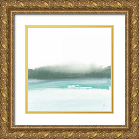 Empowering Mint I Gold Ornate Wood Framed Art Print with Double Matting by Paschke, Chris