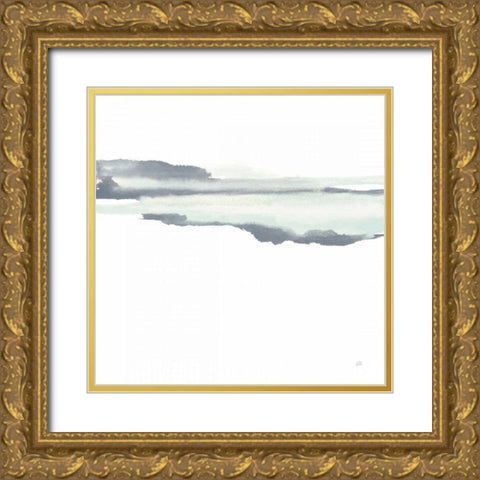 Mint Slate I Gold Ornate Wood Framed Art Print with Double Matting by Paschke, Chris