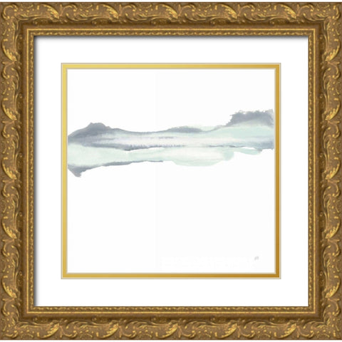 Mint Slate II Gold Ornate Wood Framed Art Print with Double Matting by Paschke, Chris