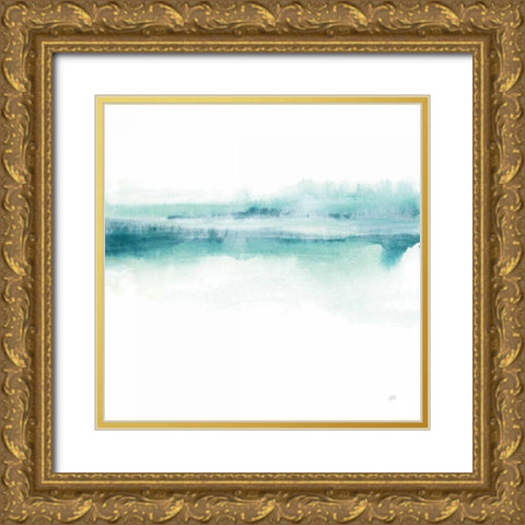 Tint Mint I Gold Ornate Wood Framed Art Print with Double Matting by Paschke, Chris