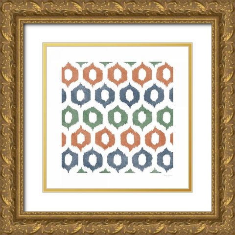 Simply Colorful I Gold Ornate Wood Framed Art Print with Double Matting by Green, Nancy