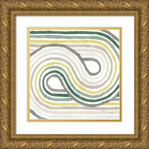 Rainbow Road I Bold Cabana Gold Ornate Wood Framed Art Print with Double Matting by Hershey, Moira