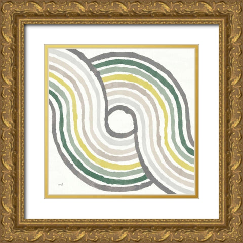 Rainbow Road II Bold Cabana Gold Ornate Wood Framed Art Print with Double Matting by Hershey, Moira