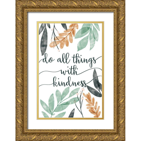 Sage Sayings IV Gold Ornate Wood Framed Art Print with Double Matting by Thorns, Becky