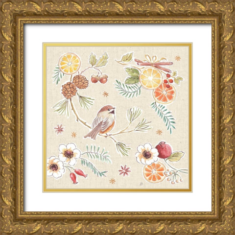 Winter Spice III Gold Ornate Wood Framed Art Print with Double Matting by Brissonnet, Daphne